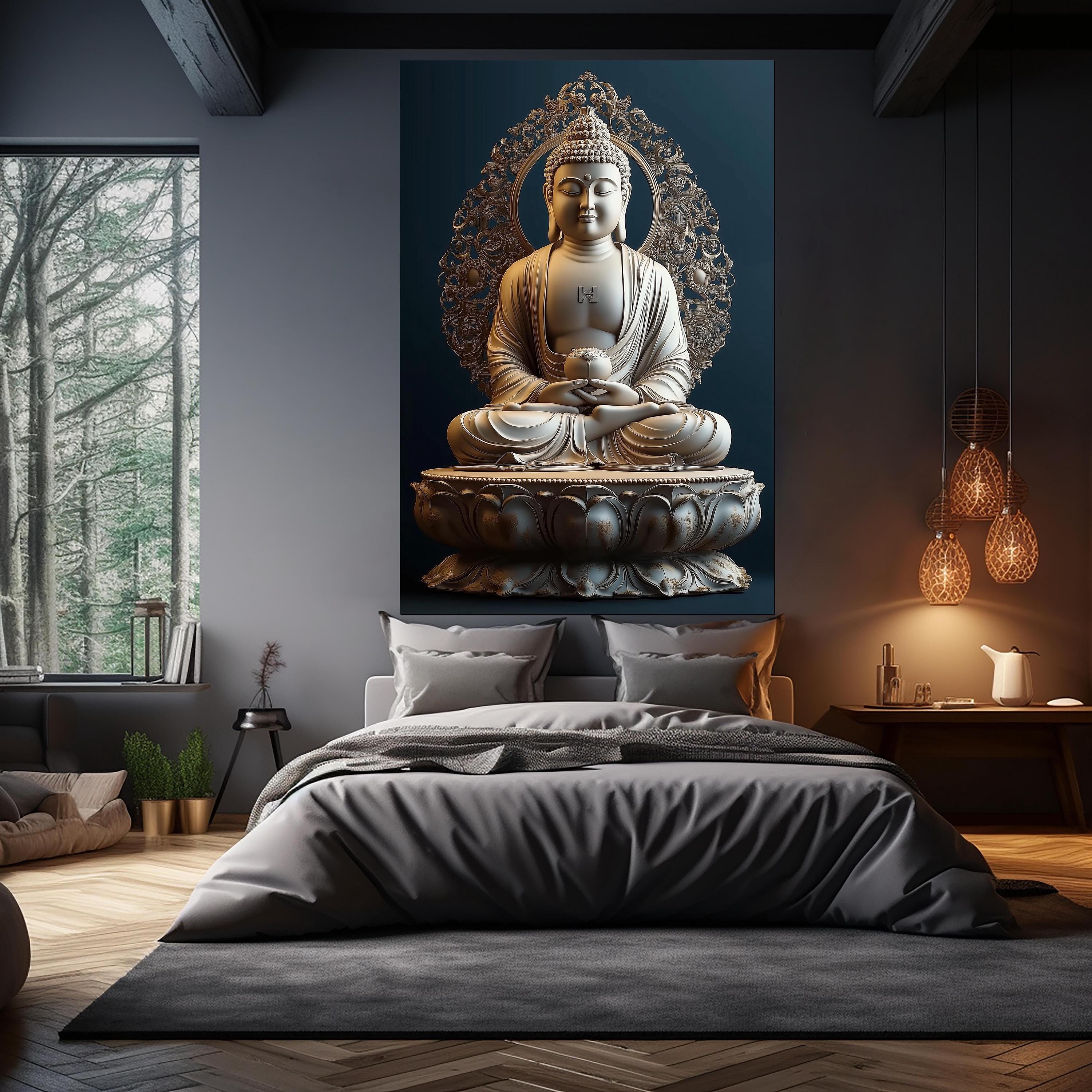 Buddha Wall Art,tempered Glass Wall Art, Buddha Wall Decor,glass ...