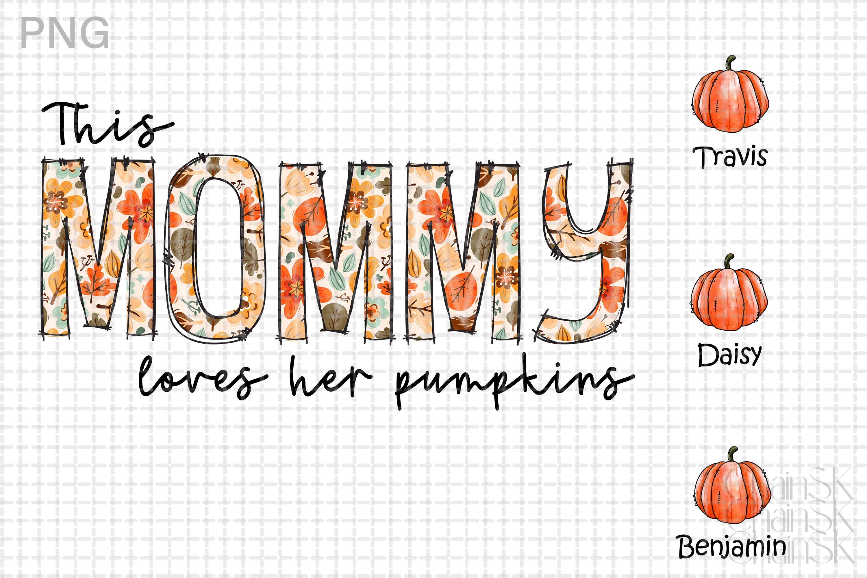 This Mommy Love Her Pumpkins Png Custom Mama's Pumpkins - Etsy