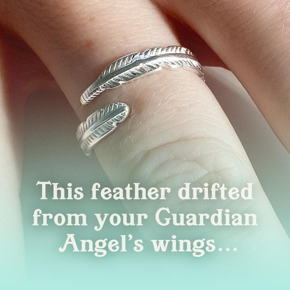 Hope Rings Just Breathe Generic Open Ring, Angel Wings, Handmade