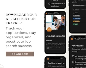 Può includere: Un'interfaccia di app mobile per tenere traccia delle candidature di lavoro. L'app presenta una sezione per caricare il curriculum, un elenco di posizioni a cui candidarsi e una sezione per gestire le candidature. L'app è progettata per aiutare gli utenti a rimanere organizzati e aumentare il successo della loro ricerca di lavoro.