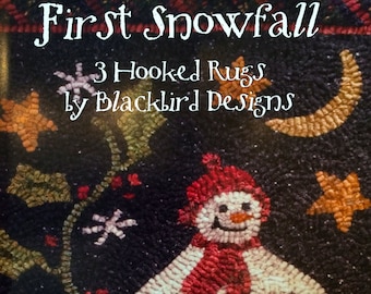 First Snowfall - Three Hooked Rug Patterns by Blackbird Designs - Traditional Rug Hooking