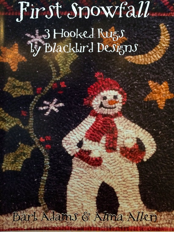 First Snowfall - Three Hooked Rug Patterns by Blackbird Designs - Traditional Rug Hooking