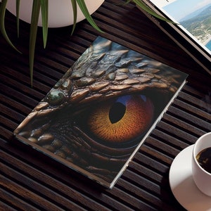Dragon Eye Hard Backed Journal, Reptile Lover Notebook, Fantasy Creature Sketchbook, Animal Lover Diary, Lizard Planner, Alligator