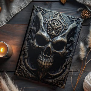 Schädel Notizbuch: Gothic Briefpapier, Dark Academia Notizbuch