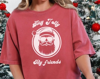 Jolly Shirt, Retro Xmas Shirt, Funny Grinch, Christmas movie Shirt, holiday crewneck, Xmas gifts For women, Feeling Jolly Christmas Shirt