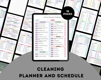 ADHD Cleaning Planner: Weekly Schedule & Declutter Checklist (Printable)