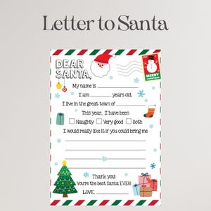 Brief an den Weihnachtsmann, Weihnachtswunschliste, lieber Weihnachtsbrief, Weihnachtswunschliste, druckbare Brief an den Weihnachtsmann, Weihnachtsmalseite