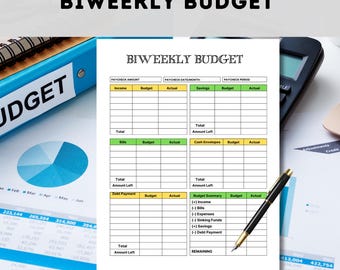 Biweekly Budget Planner Printable: Expense Tracker (A4, A5 PDF)