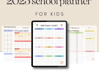 2025 Kids School Planner: Chores, Behavior, & Routine (Printable)