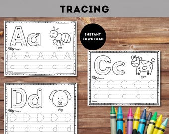 Alphabet Tracing Workbook: Fun Letter Tracing Worksheets (Digital Download)