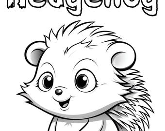 Animal Coloring Pages for Kids: Educational Activity Book (Digital Download)