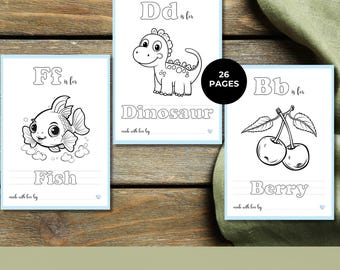 ABC Baby Shower Coloring Book, Fun Activity (Printable PDF)