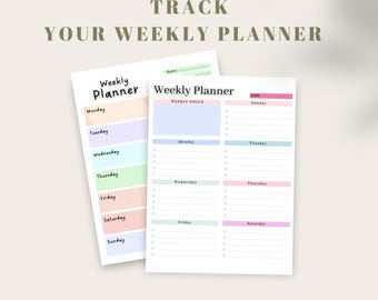 Minimalist Weekly Planner: Undated Schedule Organizer