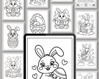 100 Easter Coloring Pages: Kids Spring Activities (Digital)