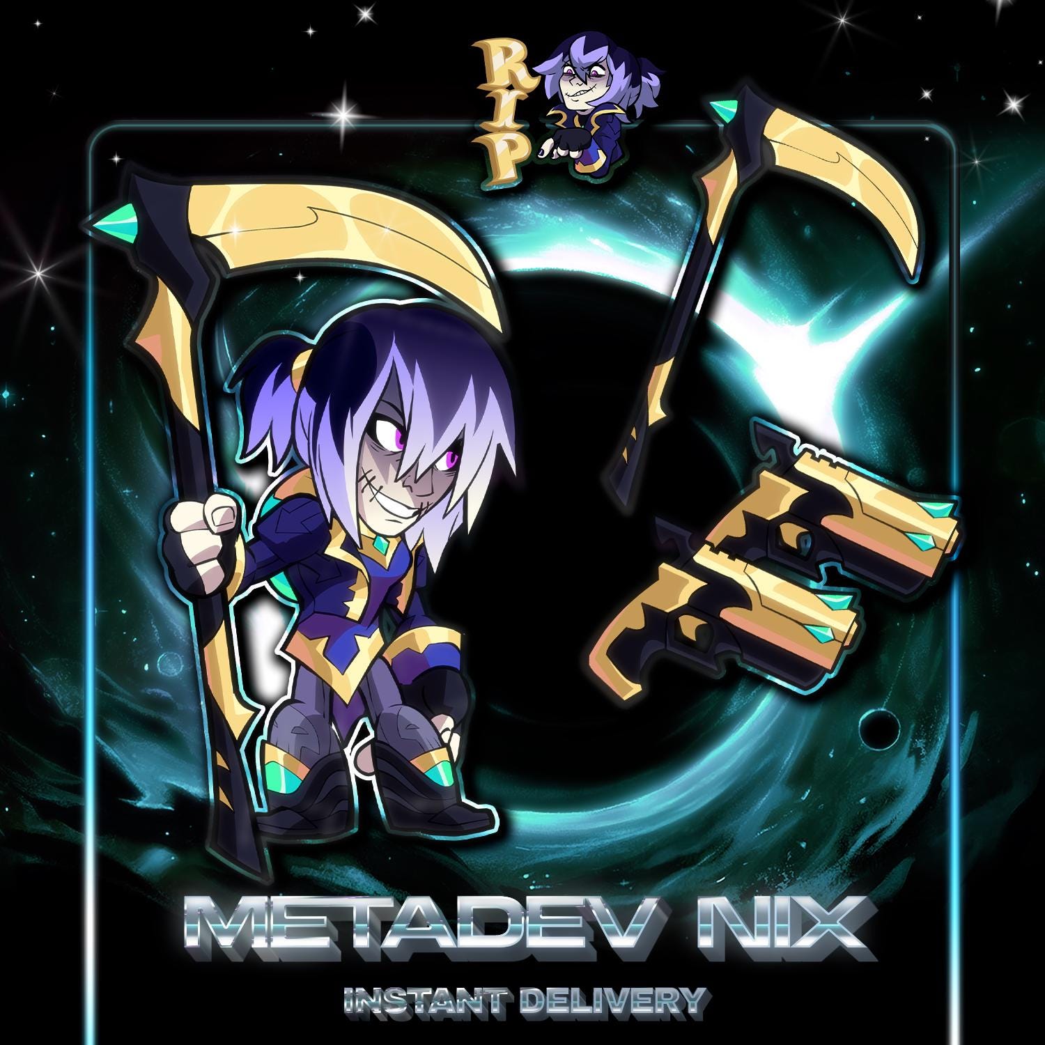 Brawlhalla - Metadev Nix - Exclusive Code - Exclusive Skin - All