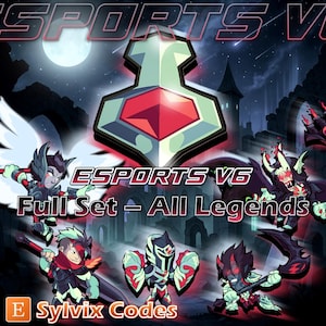 Brawlhalla x75 Esports V6 Colors - Full Set All Legends (70 + 5 Bonus Codes)