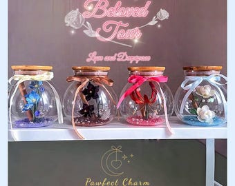 Enchanted Reverberation Wish Bottles - Love&Deepspace Beloved Tour Gift | Handmade Non-Heritage Velvet Flower |Xavier Zayne Rafayel Sylus