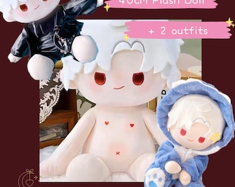 Sylus Love and Deepspace 40cm Chibi Plush Doll lads - Premium PP Cotton Filled Collectible Soft Toy with Removable Clothes