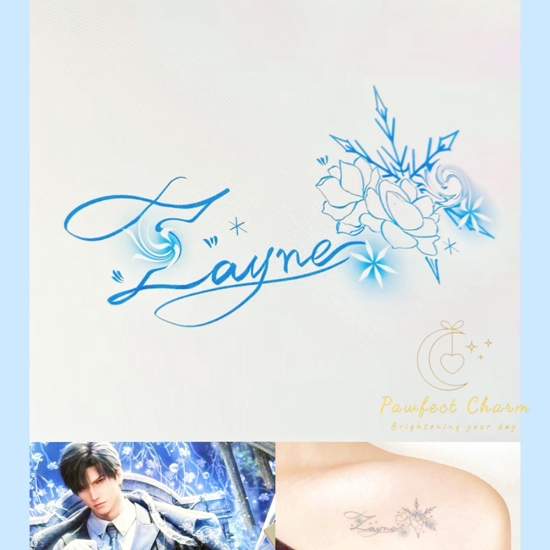 Love & Deepspace Character Tattoo Stickers – Xavier, Zayne, Sylus