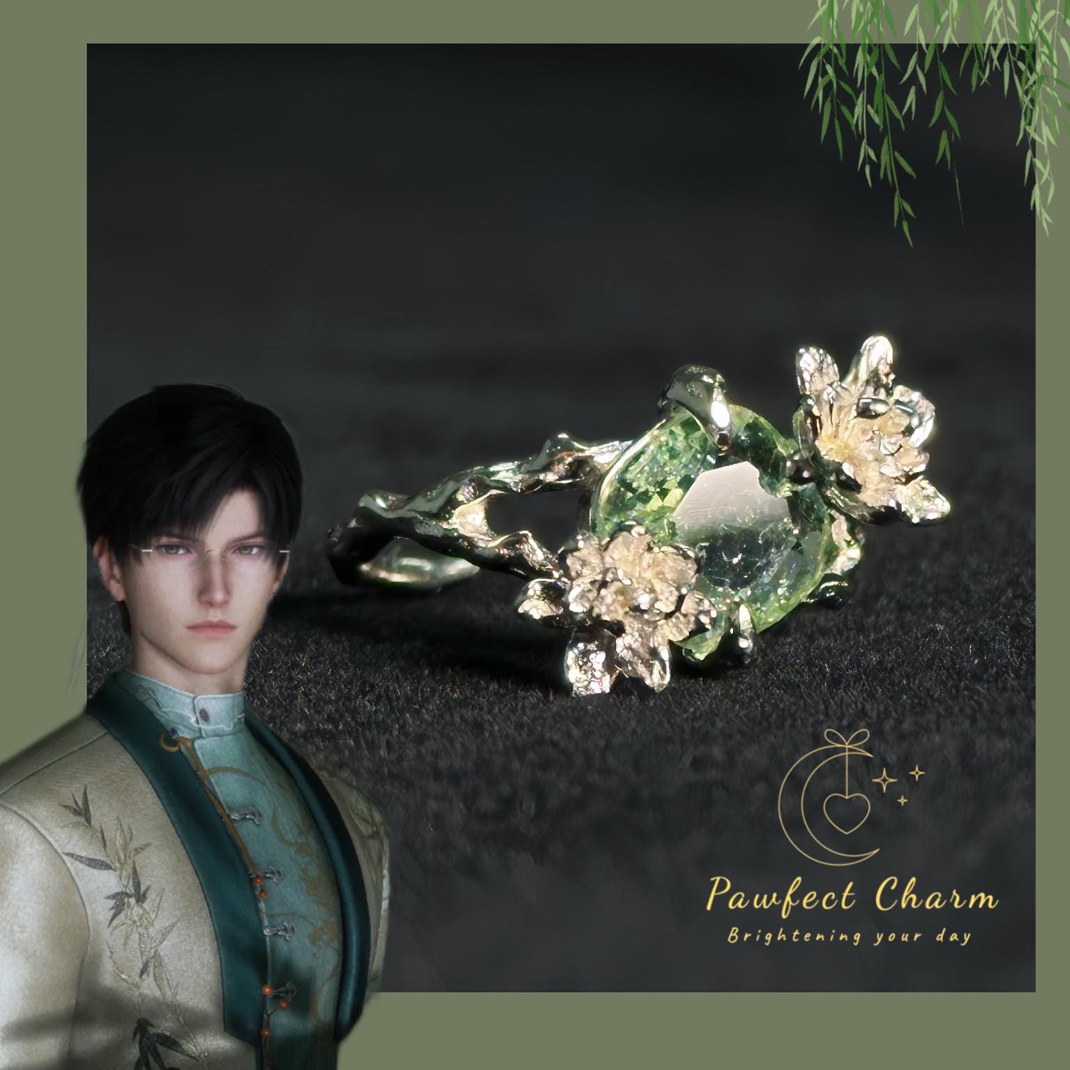 Zayne Frosted Jasmine Ring - Love and Deepspace S925 Silver