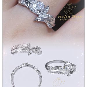 Love and Deepspace 1:1 Replica Witnessed by Deepspace Engagement Ring in 925 Silver and Zircon|Xavier, Zayne, Rafayel, Sylus, Caleb