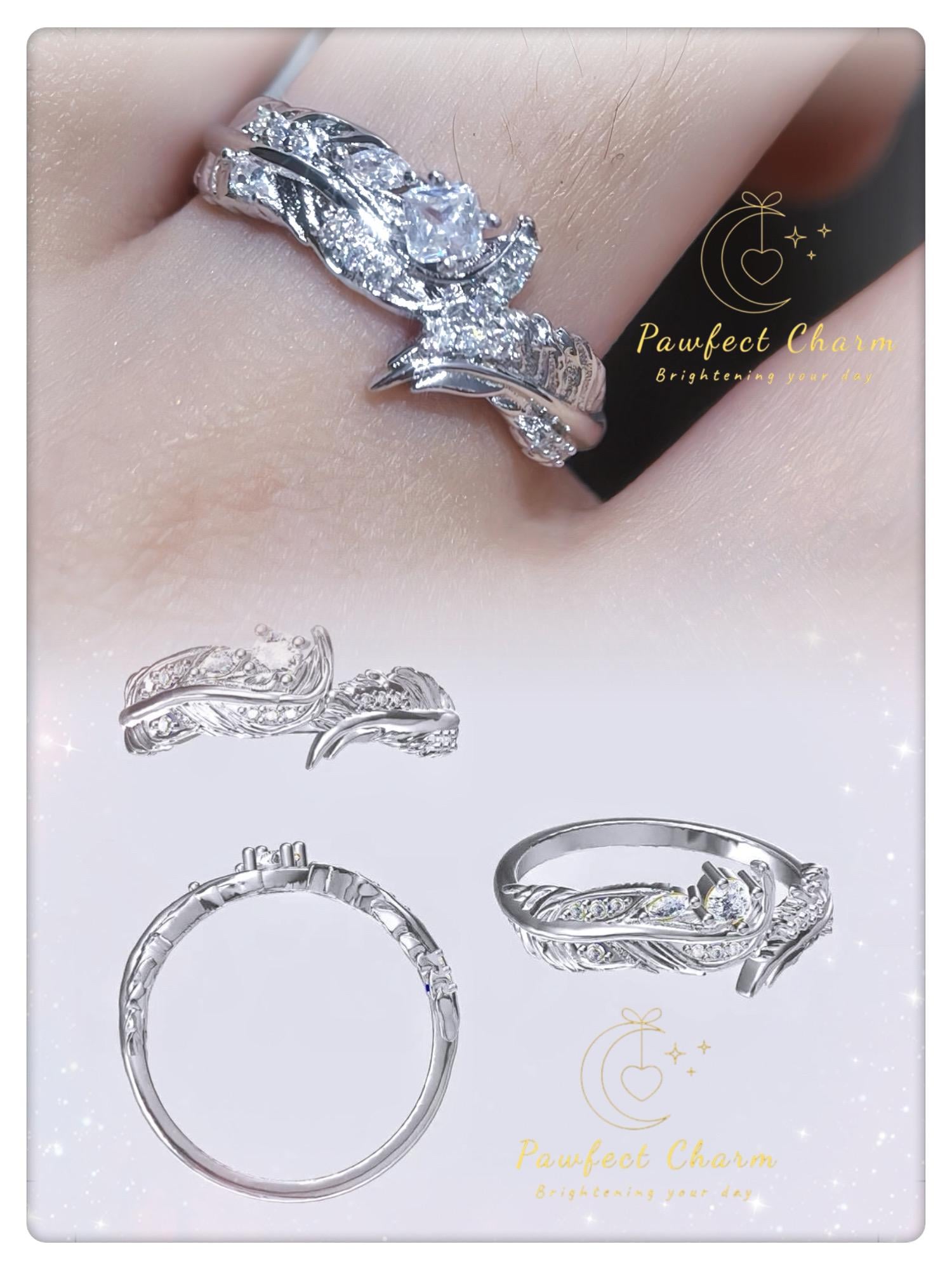 Love and Deepspace 1:1 Replica Witnessed by Deepspace Engagement Ring in 925 Silver and Zircon|Xavier, Zayne, Rafayel, Sylus, Caleb