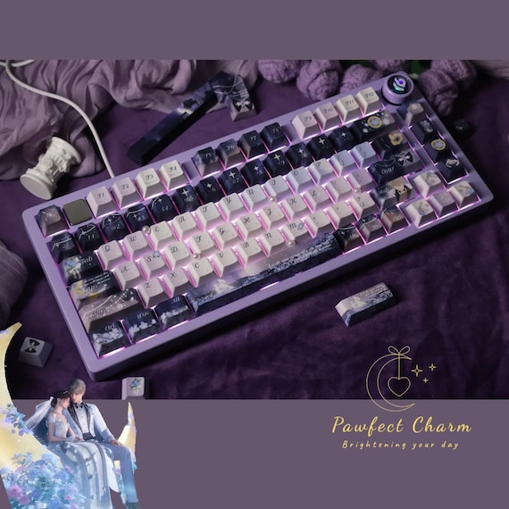 Xavier Keycaps, Love and Deepspace Custom Keycaps, PBT 5-Side Dye-Sublimation, Cherry 137-Keys