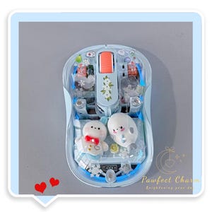 Zayne Wireless Mouse | Love and Deepspace Gaming Mouse Clear Shell | Kawaii Resin Desk Accessories | Unique Birthday Gift for Her