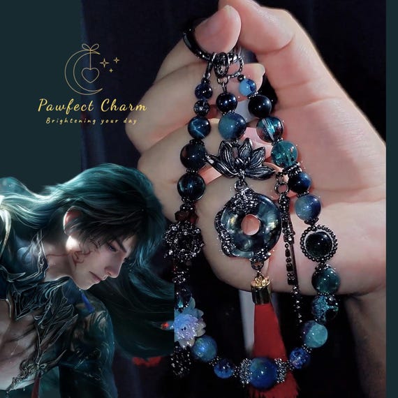 Caleb Ghosts‘ Final March | Love and Deepspace Phone Charm/Keychain/Bag Charm & Bracelet Fanmerch– Beaded Chain