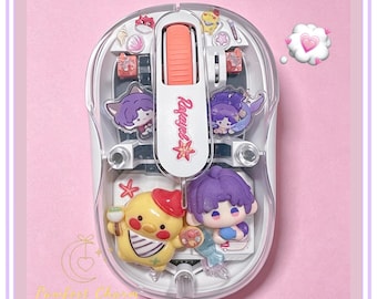 Rafayel Funkmaus | Love and Deepspace Gaming Maus Klarschale | Kawaii Resin Schreibtisch Accessoires | Einzigartiges Geburtstagsgeschenk für Sie