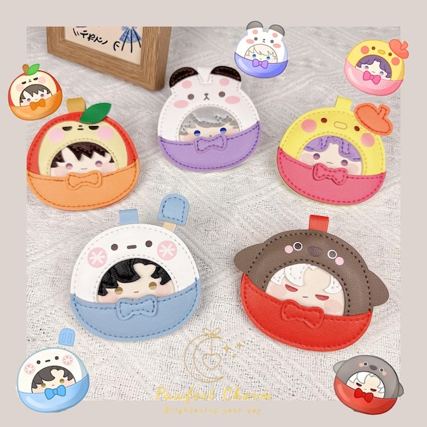 Chaveiro/Pingente para Bolsa Love&Deepspace Chibi em Couro PU, Sylus Zayne Xavier Rafayel Caleb, Enchimento Personalizável, Acessório para Cordão de Celular