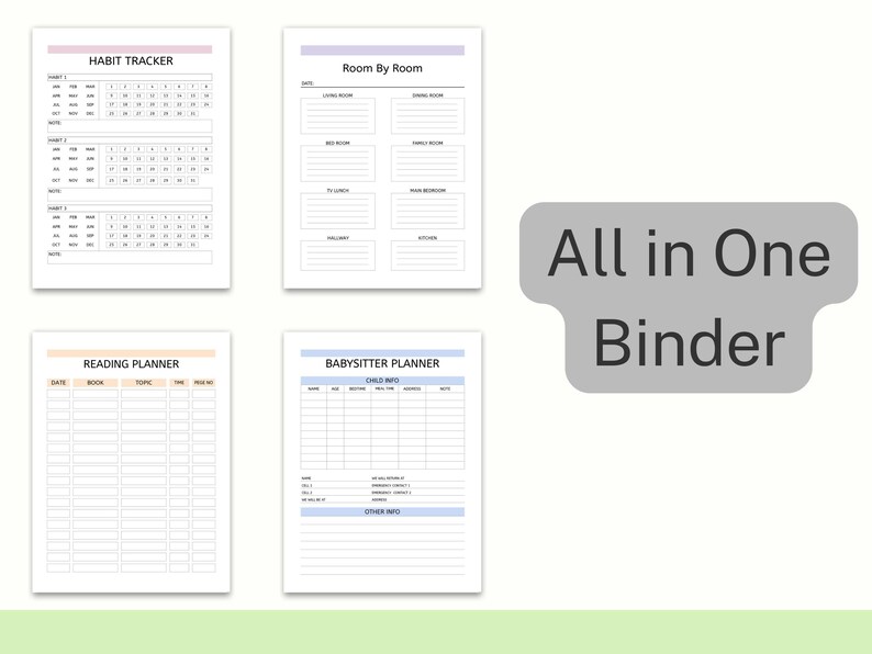 Household Binder Printable, Household Planner, Home Management Binder ...