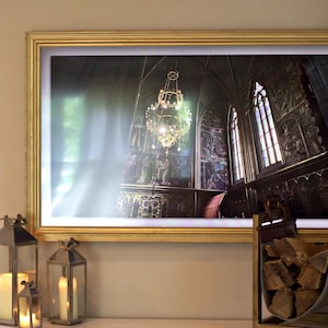 Custom Samsung Frame  TV Frame, Handcrafted Woodent TV Frame for Samsung theFrame, Wall Mount TV Decor, Modern Home Decor