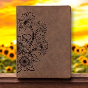Personalized Sunflower Engraved Bible | CSB Bible with Wide Margins for Journaling | Custom Name Gift for Women & Baptism