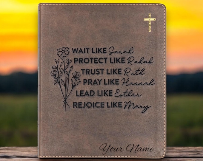 Personalized Women of the Bible NIV Bible | Personalized NIV Journal Bible | Custom Laser Engraved Bible | Women's Journal Bible