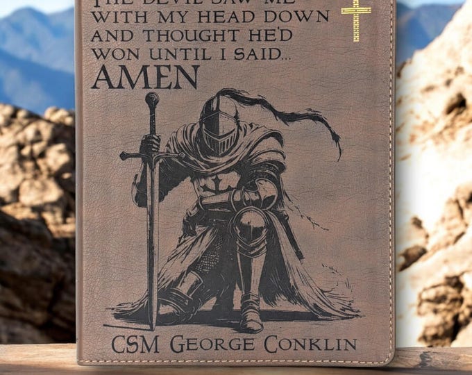 Personalized NIV Journal Bible | Knight Engraved Bible | Custom Journal Bible | Custom Engraved Name |  Personalized Baptism Gift