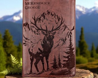 Personalized ESV Bible: Elk Engraving for Hunters and Nature Lovers, Large Print
