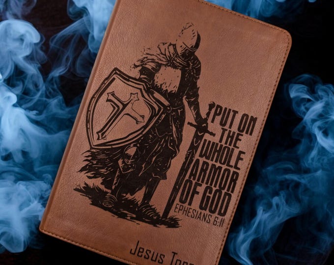Armor of God Personalized ESV Spanish English Parallel Bible | La Santa Biblia RVR The Holy Bible ESV | Custom Engraved Spanish Bible