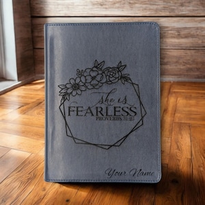 She is Fearless Personalized Bible | Custom Engraved CSB She Reads Truth | Ideal Baptism & Study Gift | Faith-Inspired Keepsake