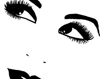 Frauen Gesicht Auf Der Suche Nach Oben Clipart Png Jpg Clip Etsy