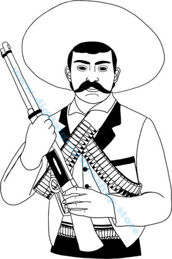 Emiliano Zapata Mexican Revolutionary Mexican Man Png Svg - Etsy Norway