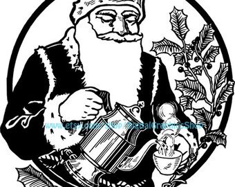 santa claus svg, christmas svg, holly leaves,hot cocoa, clipart, printable art, jpg png graphics, instant download, digital image transfer