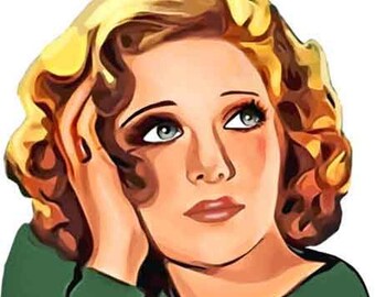 retro blonde cartoon pinup girl green top printable art clipart png fashion digital image 1950s woman graphics instant downloads die cuts