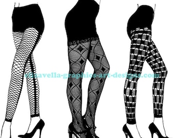 womans legs fishnet and lace stockings high heels clipart printable art jpg png  fashion graphics instant download digital print