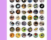animal eyes, cat, lizard, snakes, collage sheet, 1 inch circles, clipart, digital print, instant download, printable images for jewelry