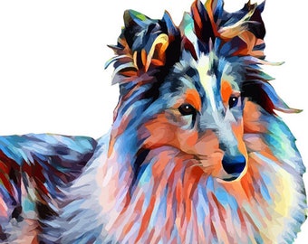collie dog png, abstract art, clipart, jpg, printable art, instant download, animals, pets, digital transfer images