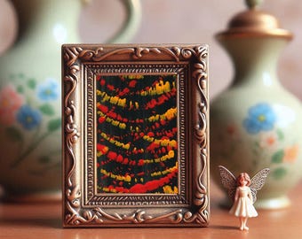 aceo painting abstract original art miniature paintings atc art red yellow black drips spatter colorful modern art