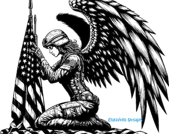 american soldier angel woman png USA flag png, patriotic art logo military vet clipart America Proud Logo jpg Clipart