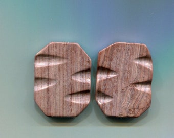 1 large brown marble stone bead pendant wood grain pattern gemstone pendant charms 30mm x 40mm jewelry making supply