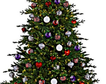 Christmas tree with presents printable art, digital print, instant download  png clipart, die cuts, scrapbook, decoupage, crafts